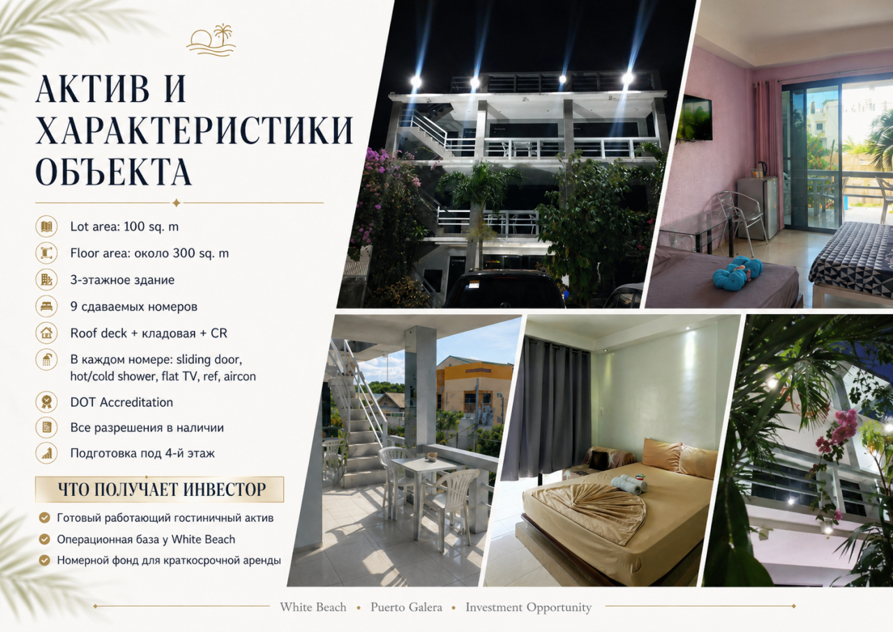 Отель, гостиница на Миндоро, Филиппины, 300 м² - фото 2