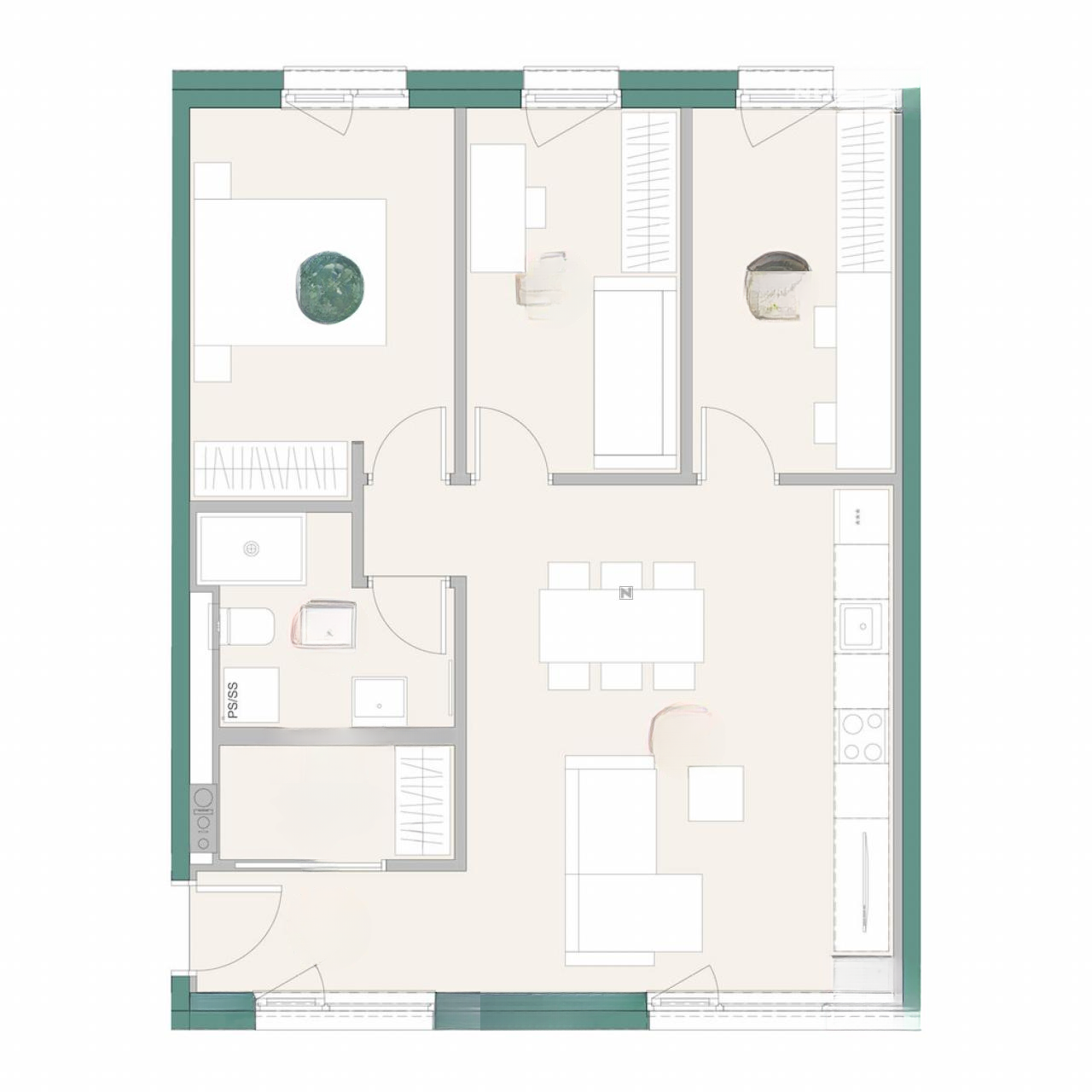 Квартира в Любляне, Словения, 70 м² - фото 8