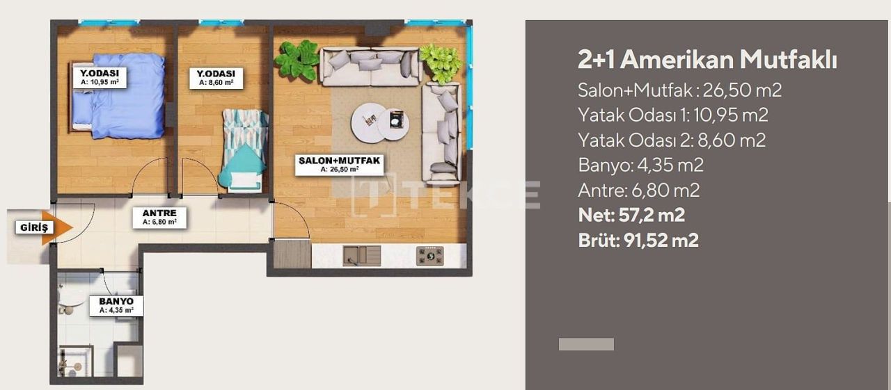 Апартаменты в Стамбуле, Турция, 156 м² - фото 13