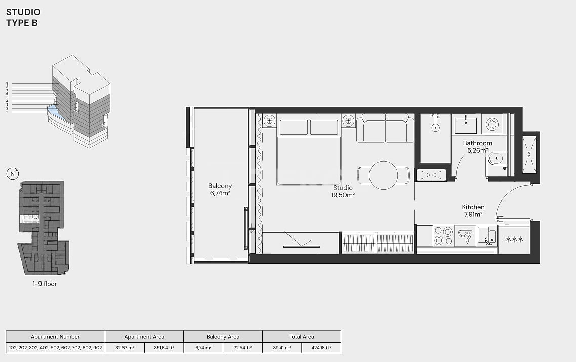 Апартаменты Джебель-Али Вилладж, ОАЭ, 74 м² - фото 15