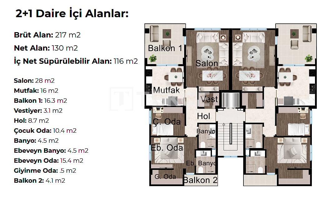 Апартаменты Нилюфер, Турция, 217 м² - фото 13