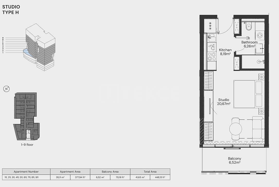 Апартаменты Джебель-Али Вилладж, ОАЭ, 39 м² - фото 17