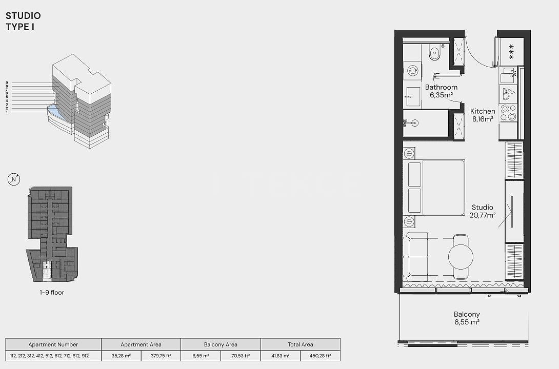 Апартаменты Джебель-Али Вилладж, ОАЭ, 74 м² - фото 18