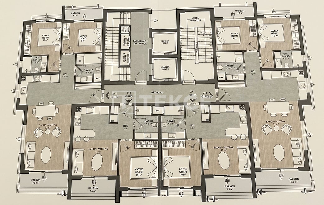 Апартаменты в Анталии, Турция, 82 м² - фото 19