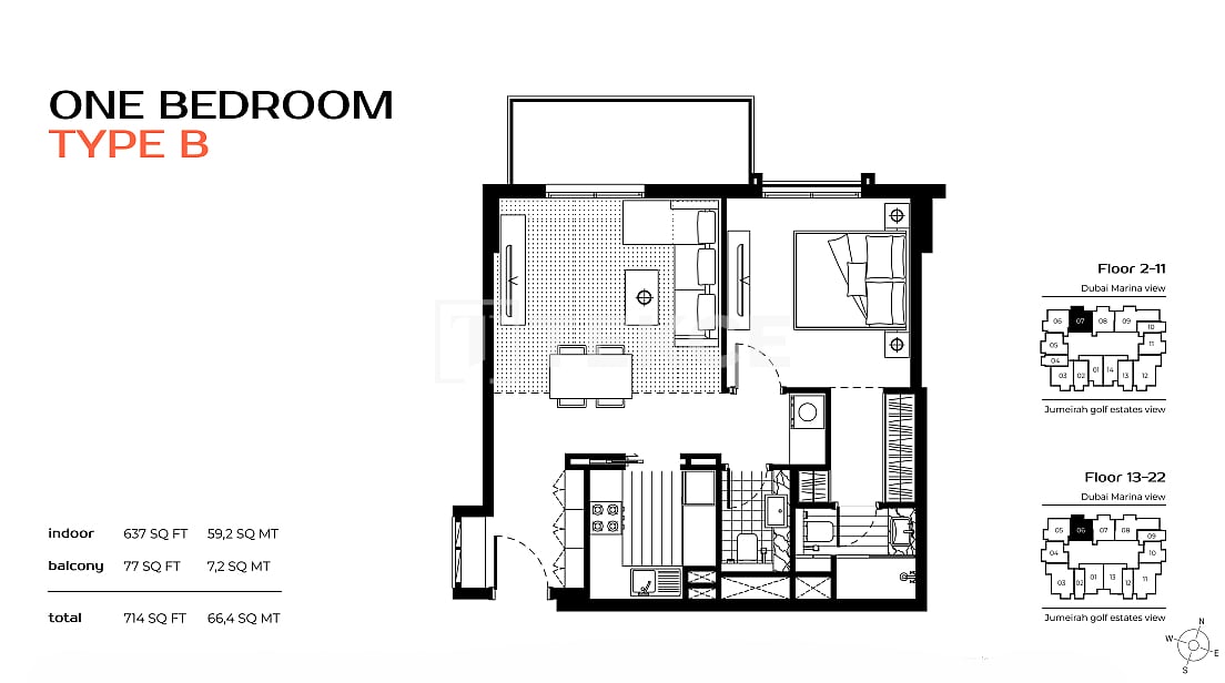 Апартаменты в Дубае, ОАЭ, 88 м² - фото 19