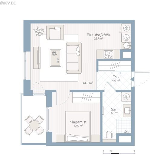 Квартира в Таллине, Эстония, 46.8 м² - фото 11