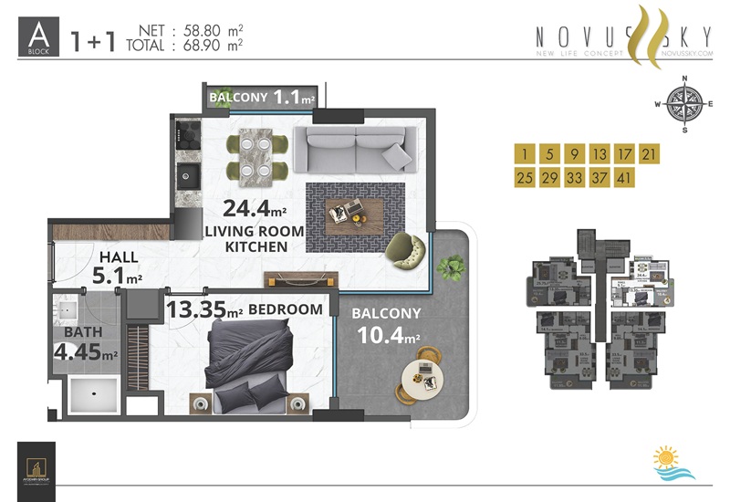 Апартаменты в Алании, Турция, 70 м² - фото 4