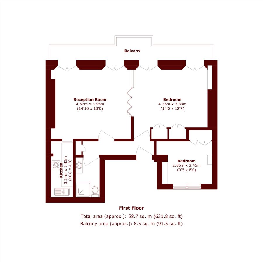 Квартира в Лондоне, Великобритания, 57 м² - фото 7