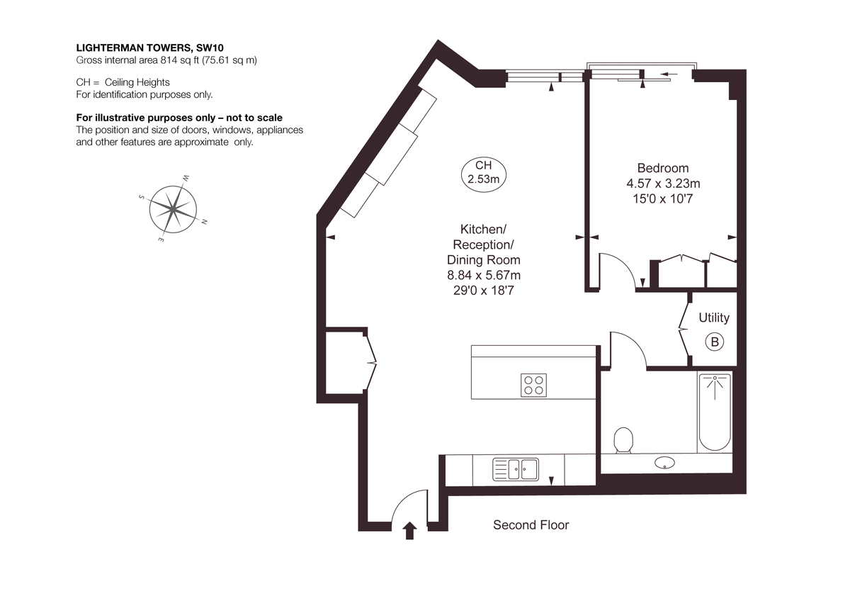 Квартира в Лондоне, Великобритания, 76 м² - фото 14