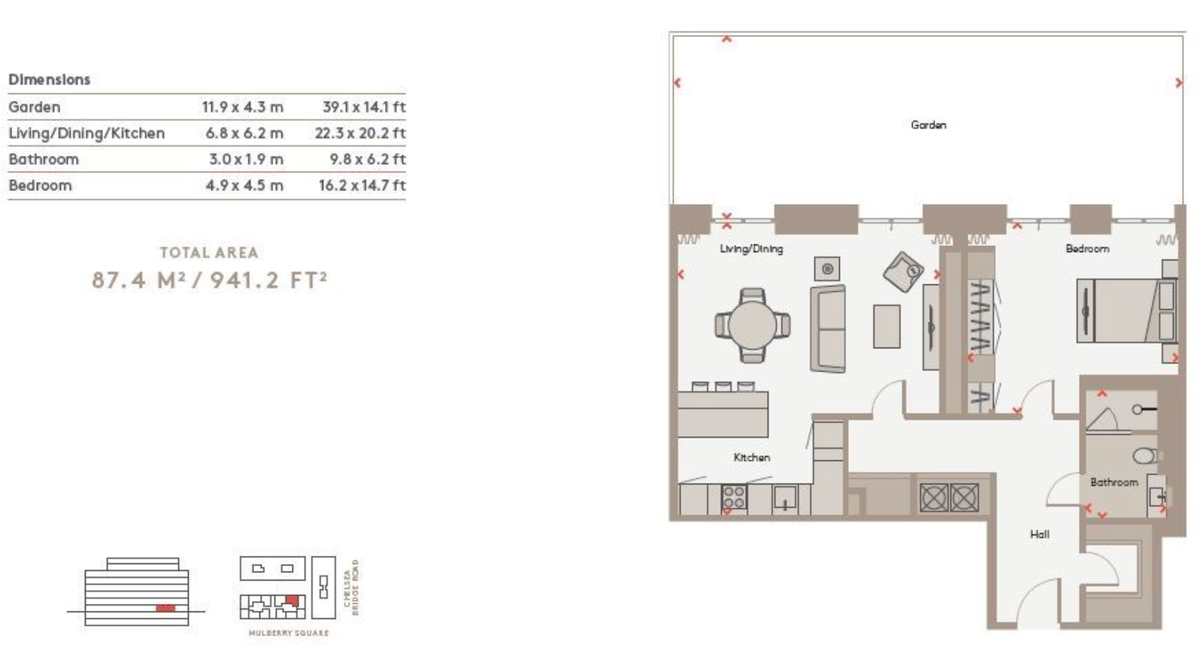 Квартира в Лондоне, Великобритания, 87 м² - фото 17