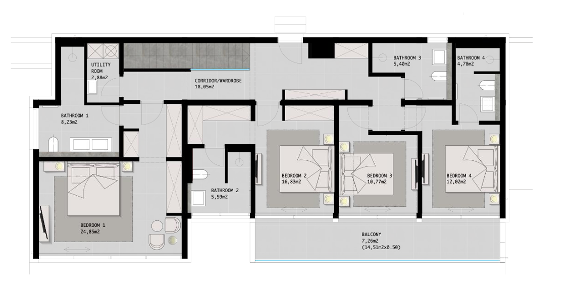 Вилла Dugi Rat, Хорватия, 420 м² - фото 11