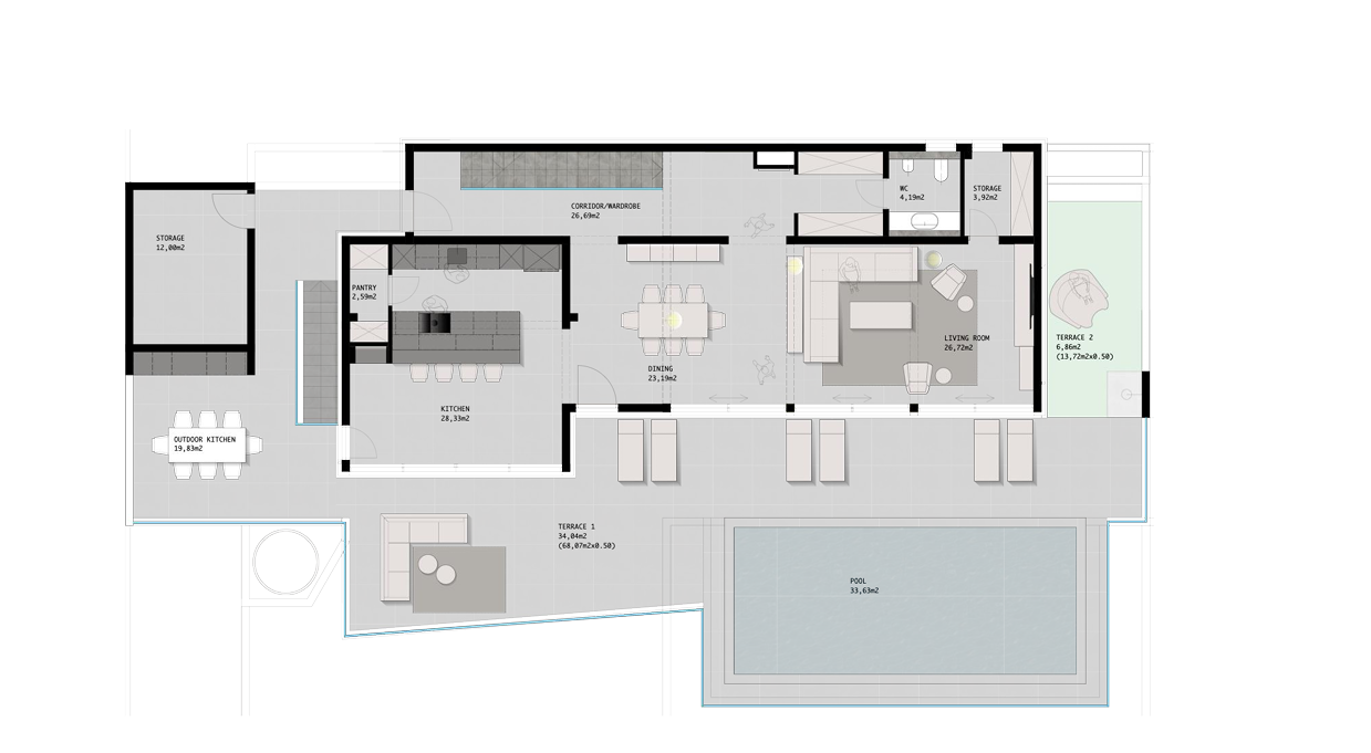 Вилла Dugi Rat, Хорватия, 420 м² - фото 15