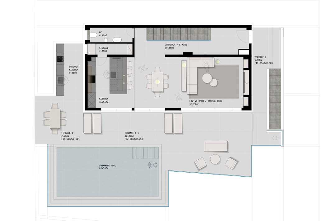 Вилла Dugi Rat, Хорватия, 355 м² - фото 16
