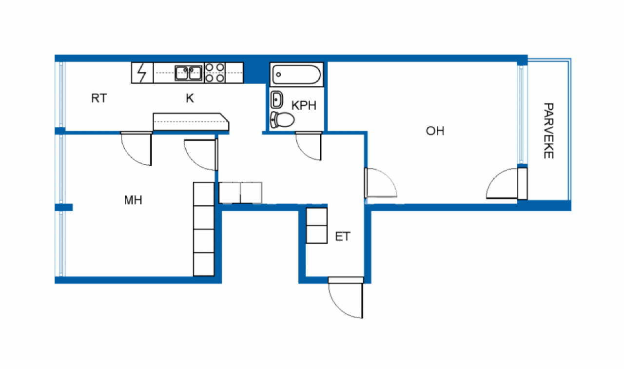 Апартаменты Торнио, Финляндия, 56 м² - фото 2