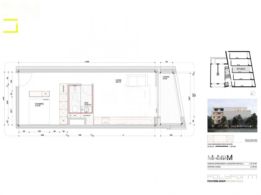 Квартира в Люксембурге, Люксембург, 46 м² - фото 7
