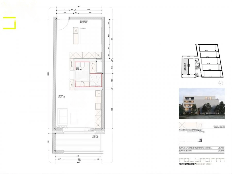 Квартира в Люксембурге, Люксембург, 47 м² - фото 7