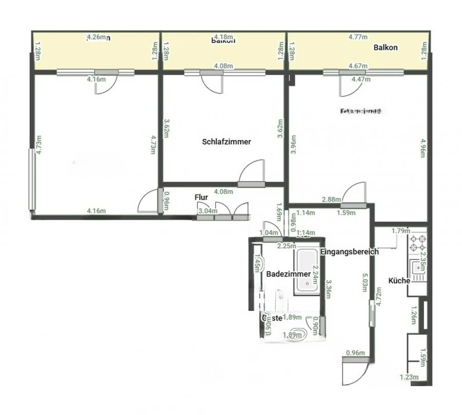 Квартира в Люксембурге, Люксембург, 85 м² - фото 2