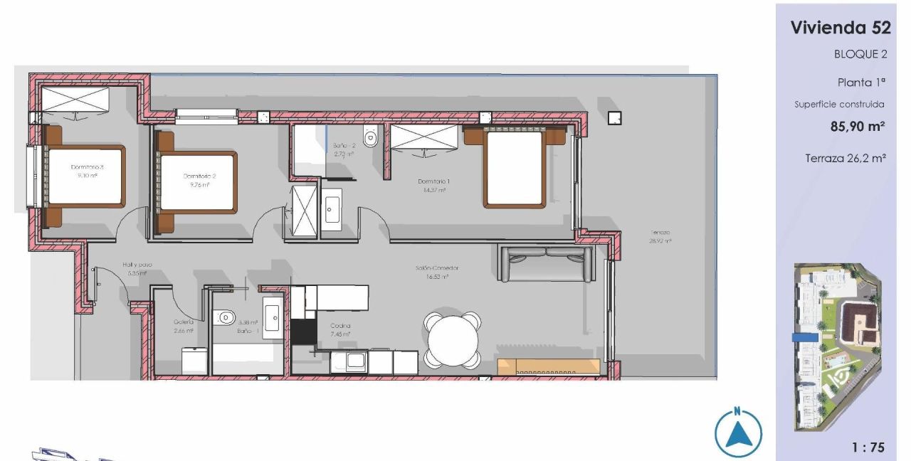 Апартаменты в Гуардамар-дель-Сегура, Испания, 82 м² - фото 8