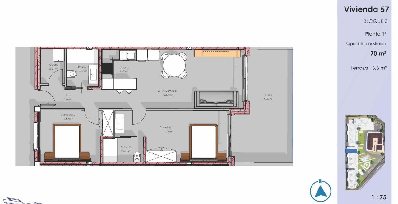 Апартаменты в Гуардамар-дель-Сегура, Испания, 65 м² - фото 8