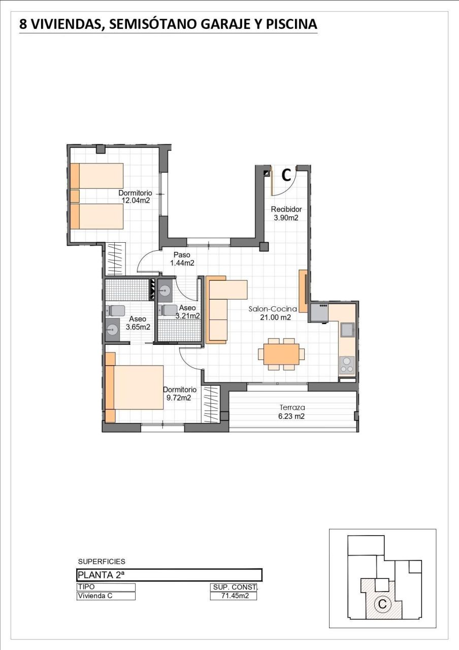 Пентхаус в Сан-Педро-дель-Пинатаре, Испания, 71 м² - фото 8