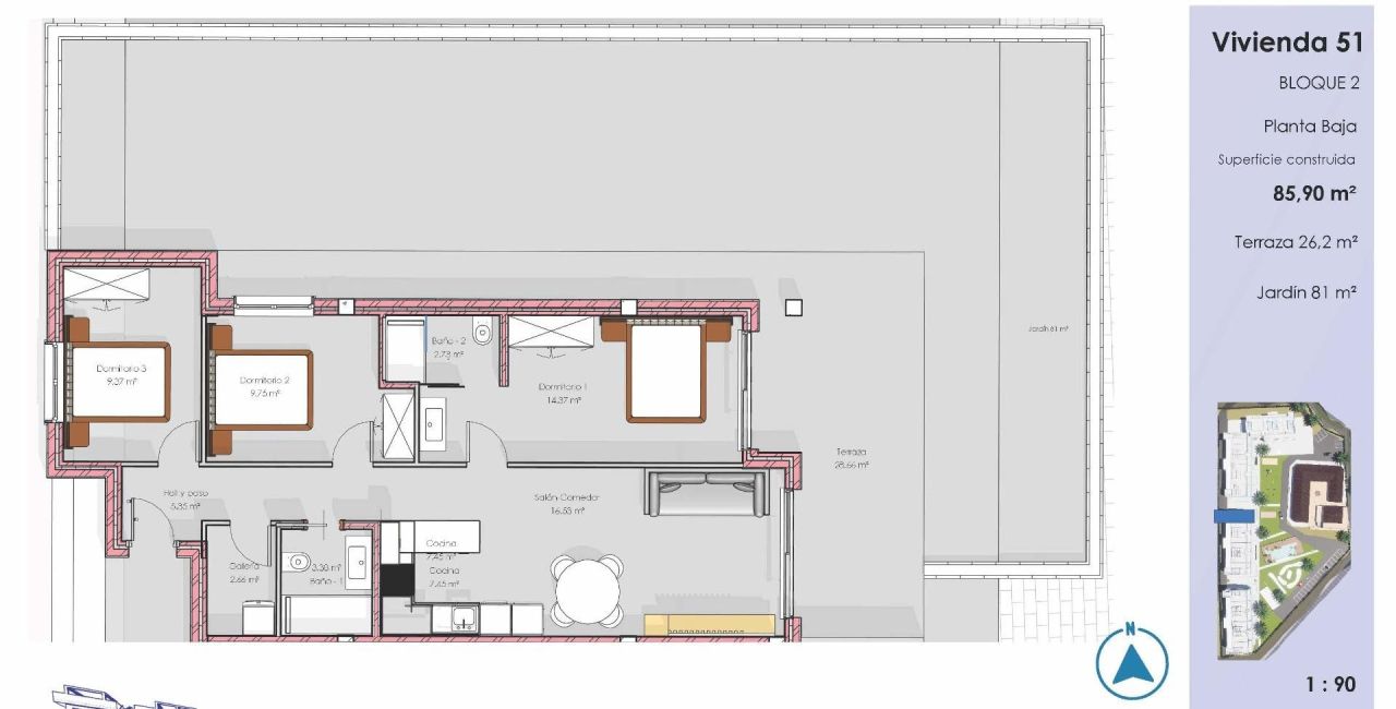 Апартаменты в Гуардамар-дель-Сегура, Испания, 82 м² - фото 8