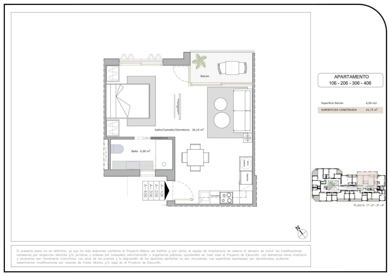 Апартаменты в Сан-Педро-дель-Пинатаре, Испания, 43 м² - фото 13