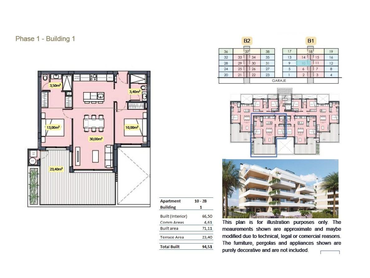 Апартаменты в Торре-Пачеко, Испания, 71 м² - фото 19