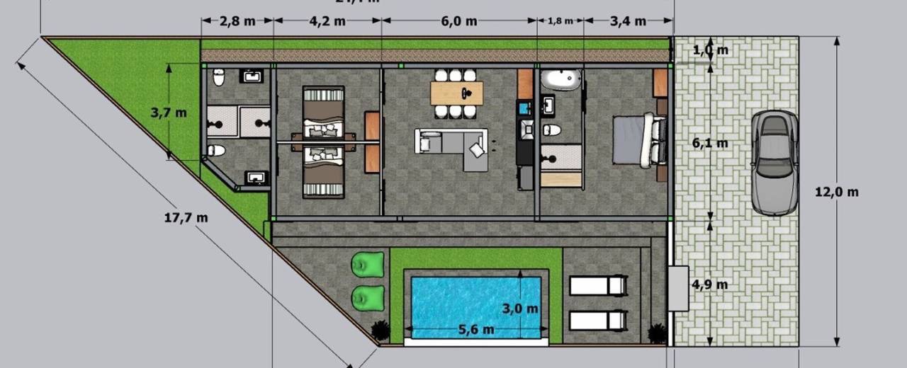 Вилла Bali, Индонезия, 108 м² - фото 4
