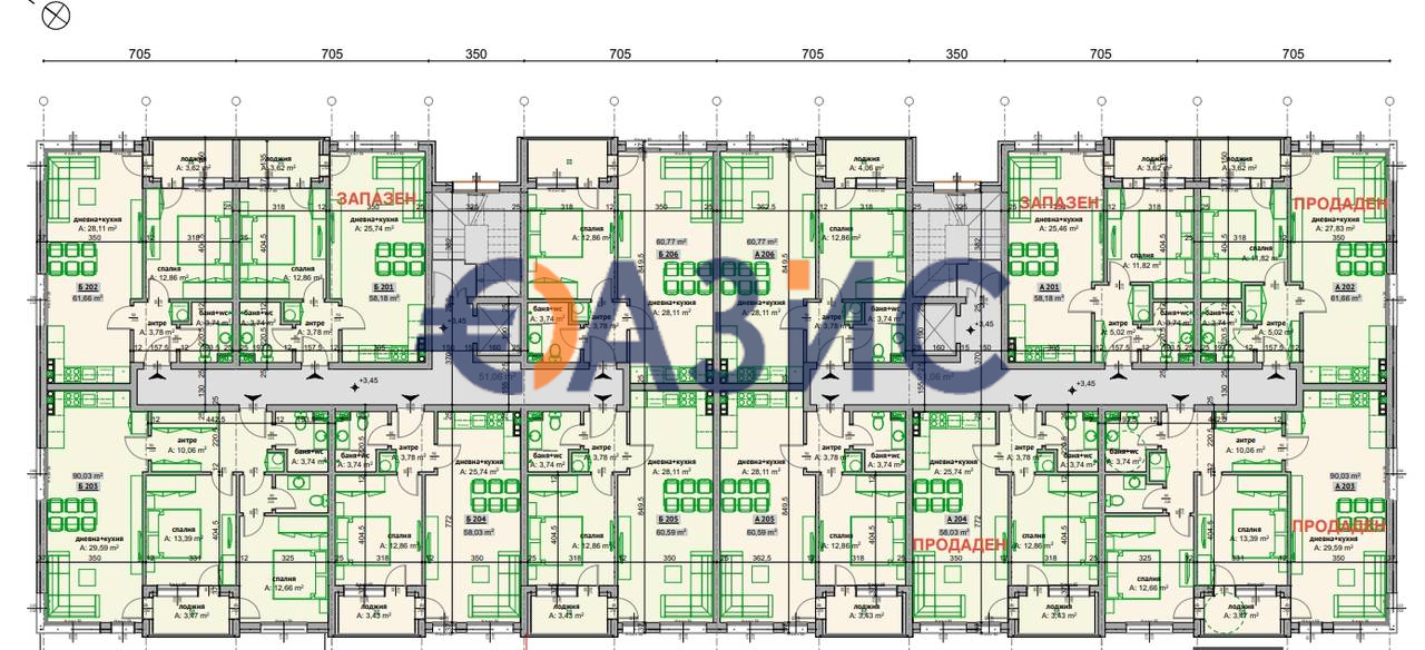 Апартаменты в Бургасе, Болгария, 68.7 м² - фото 17