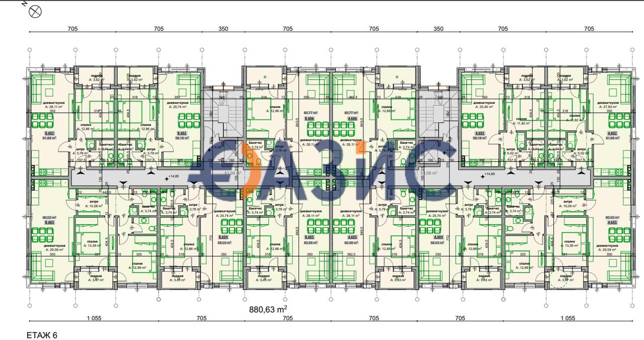 Апартаменты в Бургасе, Болгария, 65.8 м² - фото 17