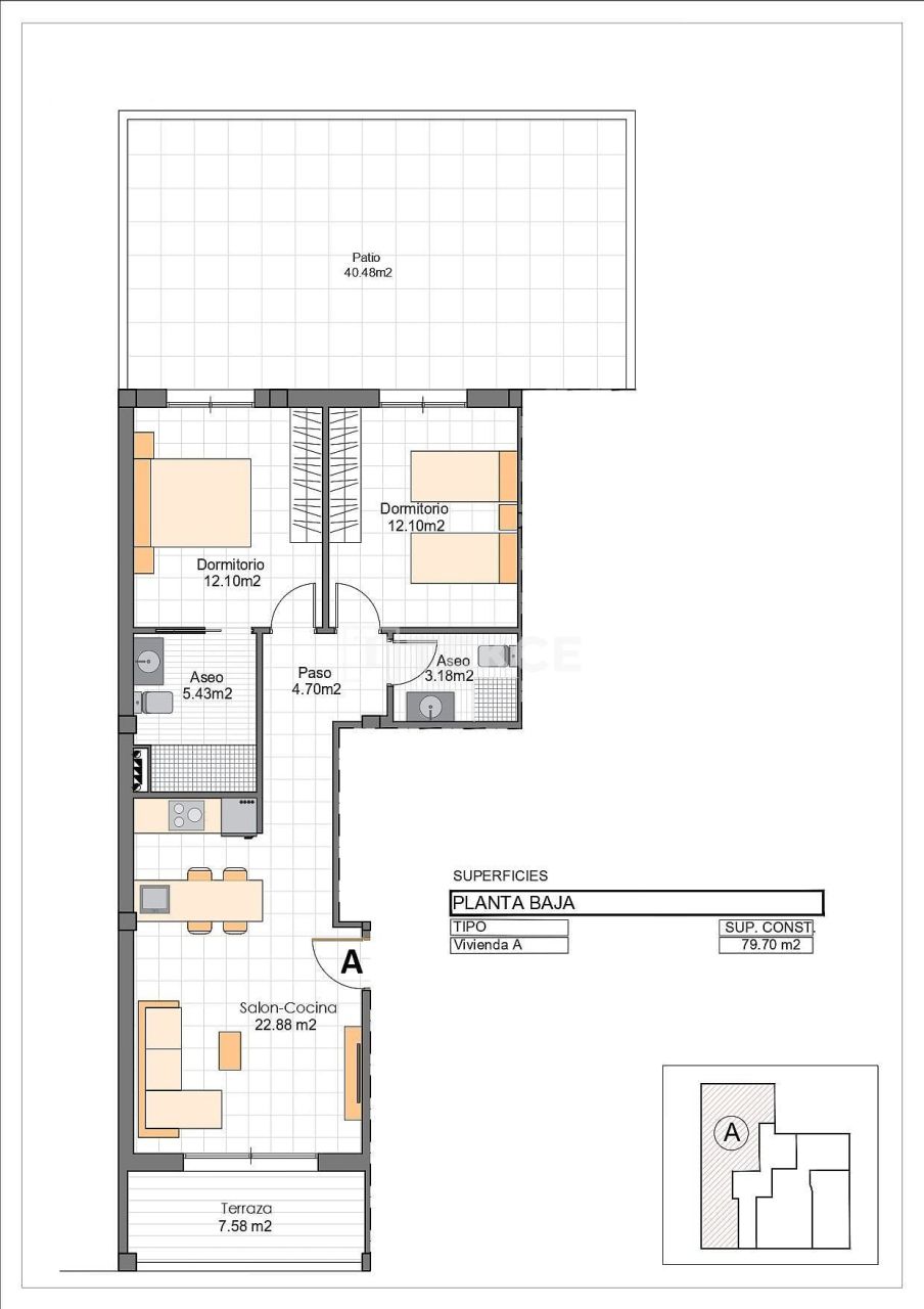 Апартаменты в Сан-Педро-дель-Пинатаре, Испания, 83 м² - фото 9