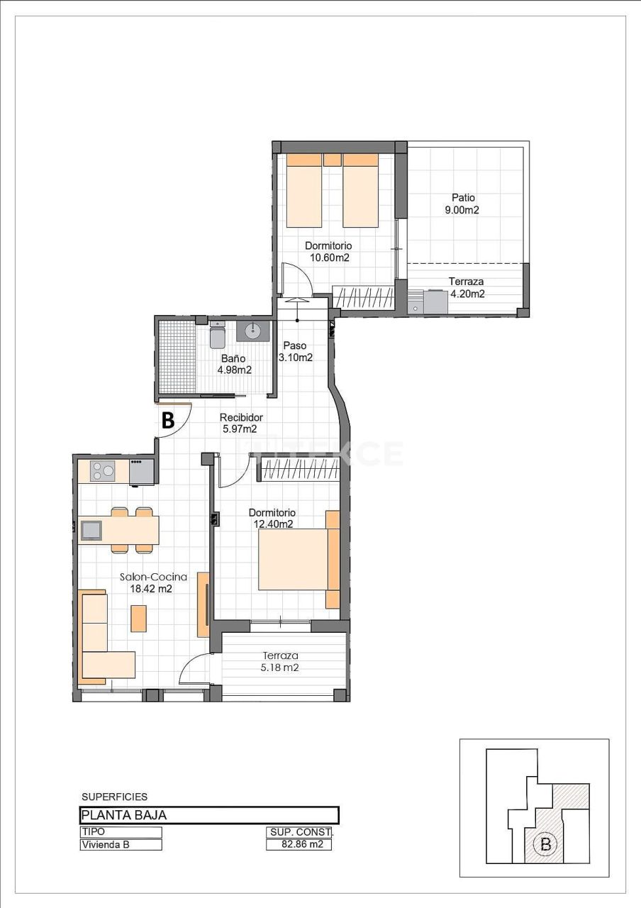 Апартаменты в Сан-Педро-дель-Пинатаре, Испания, 83 м² - фото 10