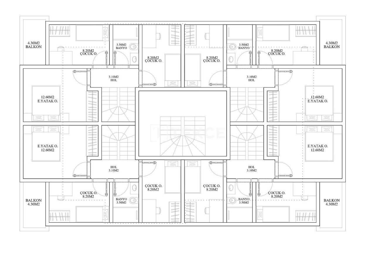 Апартаменты в Анталии, Турция, 95 м² - фото 11
