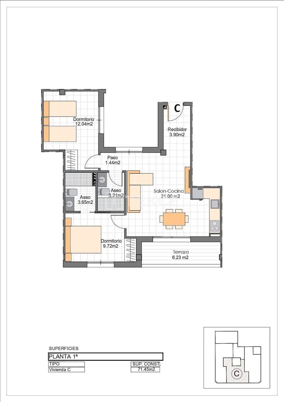 Апартаменты в Сан-Педро-дель-Пинатаре, Испания, 71 м² - фото 13