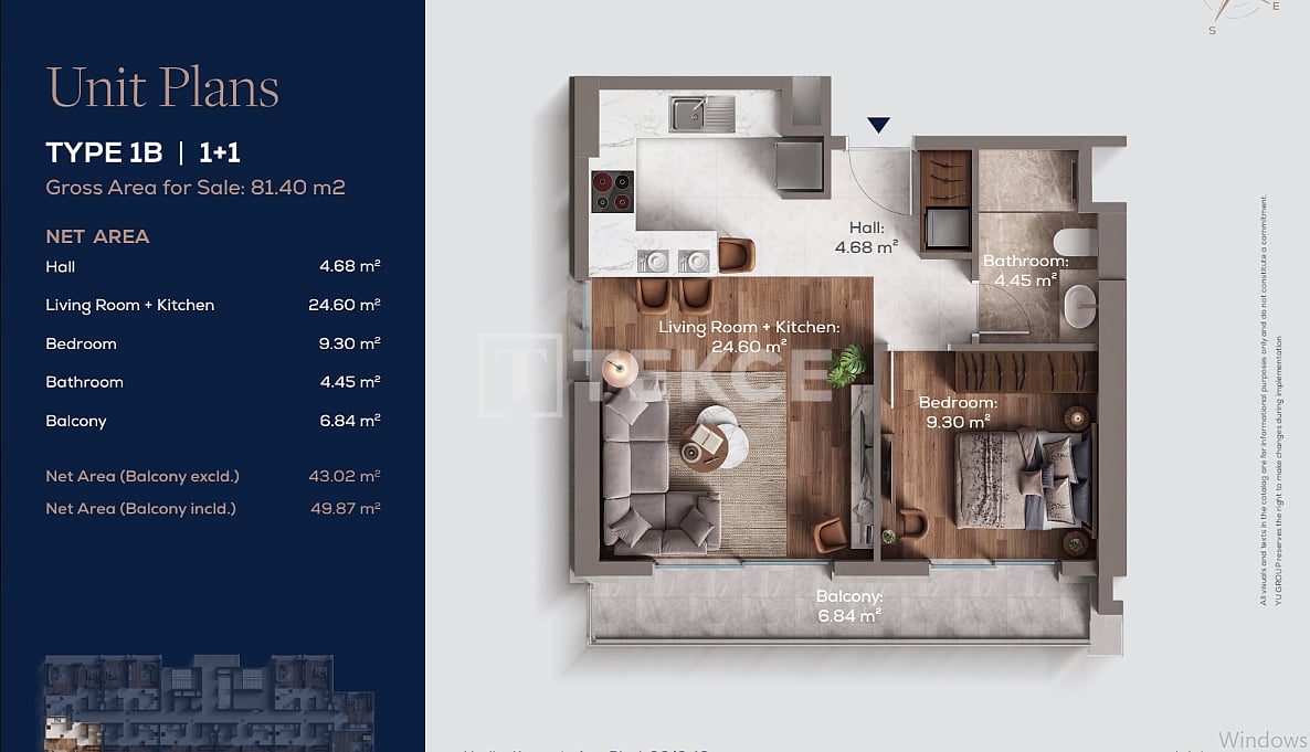Апартаменты в Стамбуле, Турция, 66 м² - фото 15