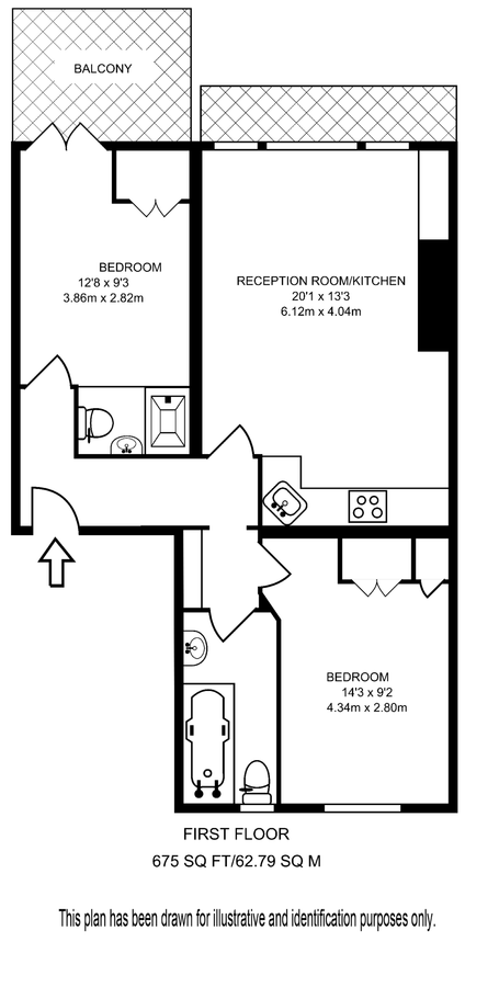 Квартира в Лондоне, Великобритания, 63 м² - фото 11
