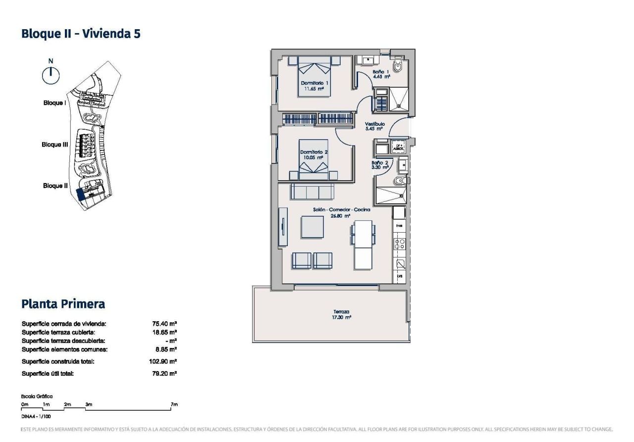 Апартаменты в Финестрате, Испания, 75 м² - фото 10