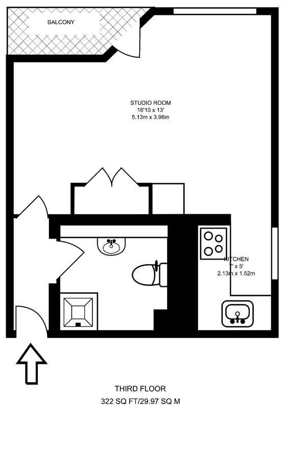 Квартира в Лондоне, Великобритания, 30 м² - фото 7