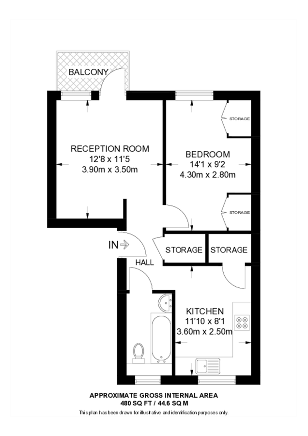 Квартира в Лондоне, Великобритания, 45 м² - фото 8
