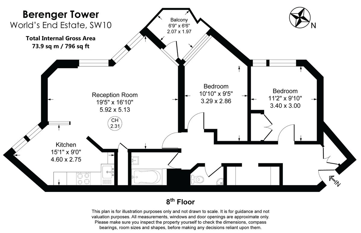 Квартира в Лондоне, Великобритания, 74 м² - фото 8