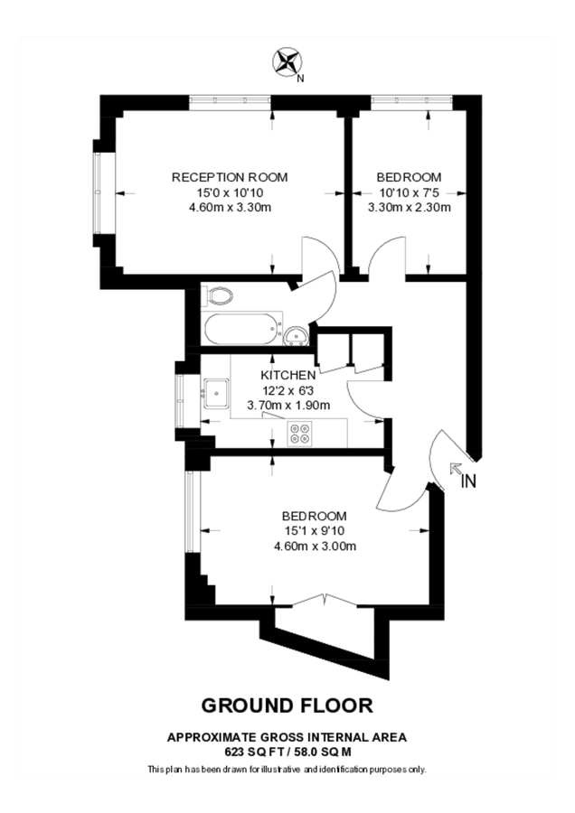 Квартира в Лондоне, Великобритания, 58 м² - фото 11
