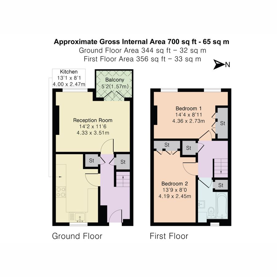 Квартира в Лондоне, Великобритания, 65 м² - фото 11