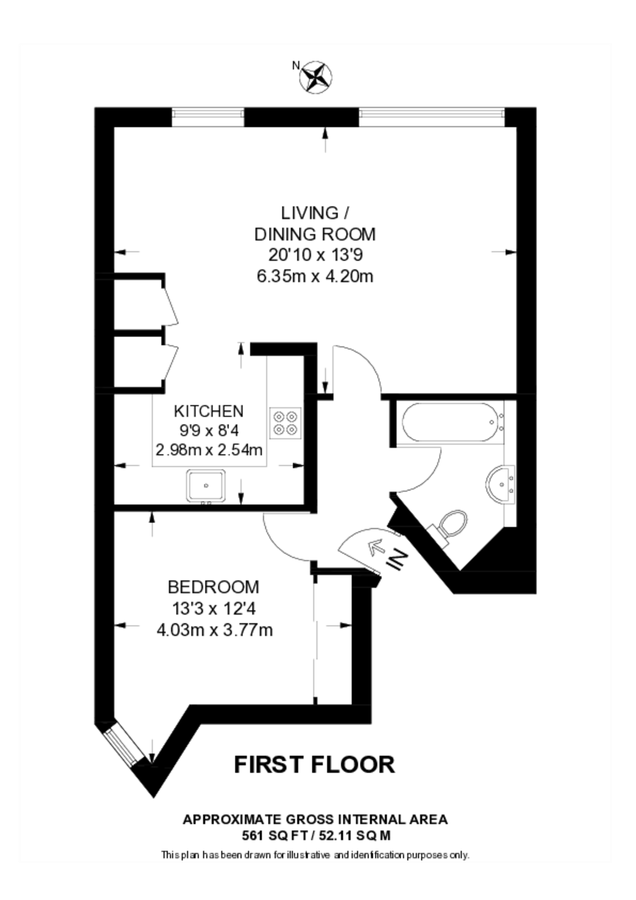 Квартира в Лондоне, Великобритания, 52 м² - фото 11