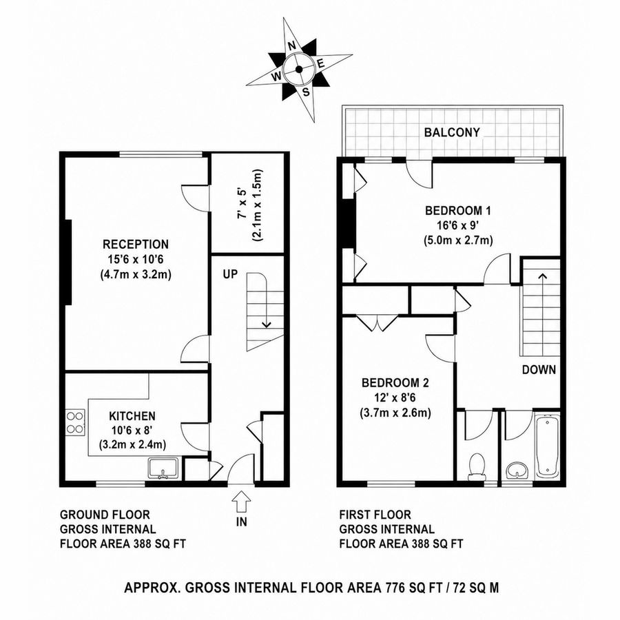 Квартира в Лондоне, Великобритания, 72 м² - фото 11