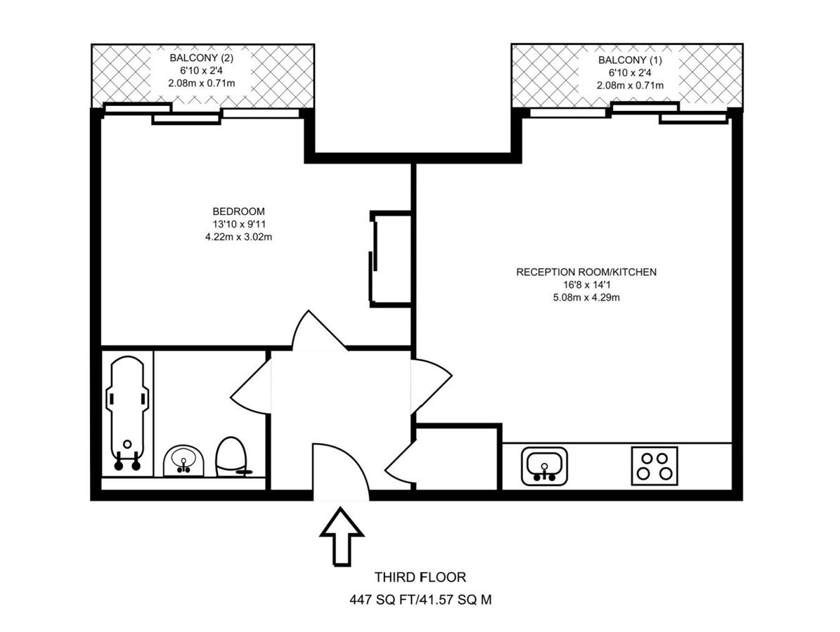 Квартира в Лондоне, Великобритания, 42 м² - фото 12