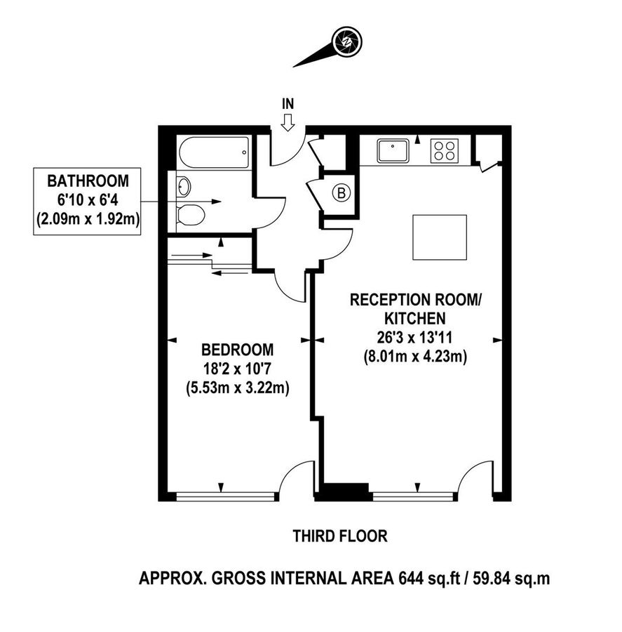 Квартира в Лондоне, Великобритания, 60 м² - фото 13
