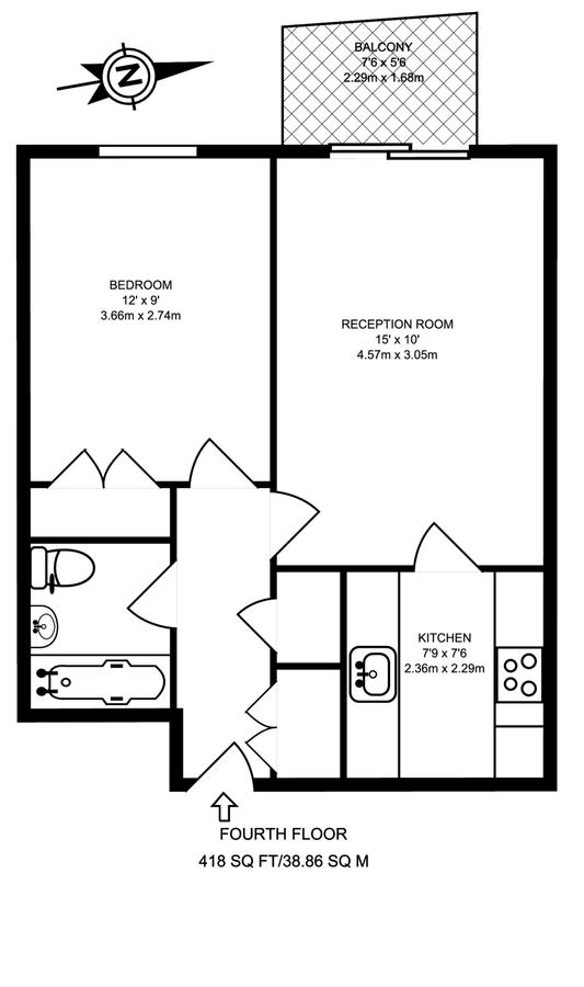 Квартира в Лондоне, Великобритания, 39 м² - фото 19