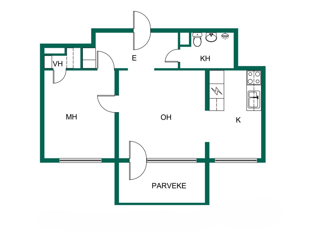 Квартира в Миккели, Финляндия, 45 м² - фото 2