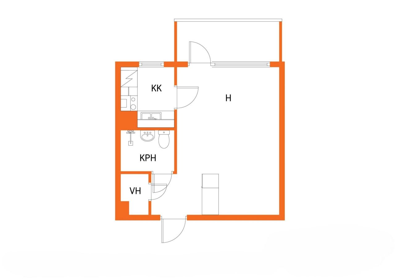 Квартира в Коуволе, Финляндия, 30.5 м² - фото 3