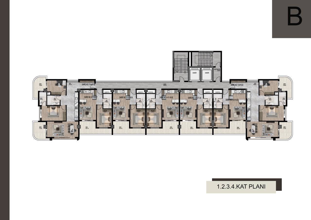 Квартира в Мерсине, Турция, 65 м² - фото 17